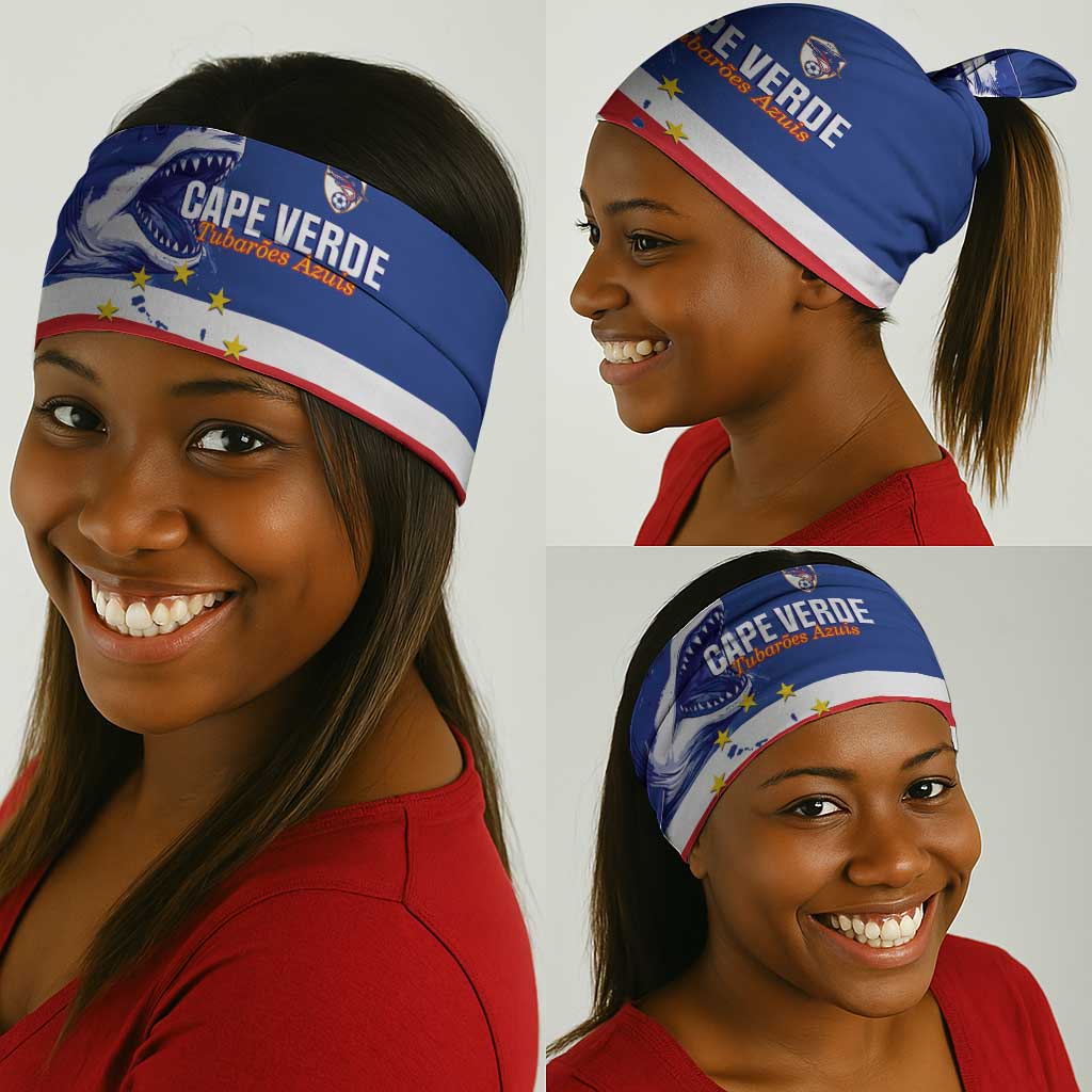 Cape Verde Football Neck Gaiter Come On Tubaroes Azuis Shark - African Pride