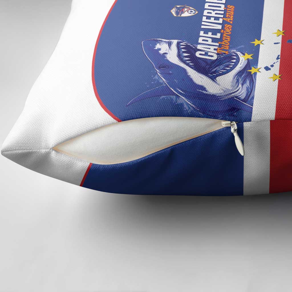Cape Verde Football Pillow Cover Come On Tubaroes Azuis Shark