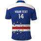 Cape Verde Football Custom Polo Shirt Come On Tubaroes Azuis Shark - African Pride