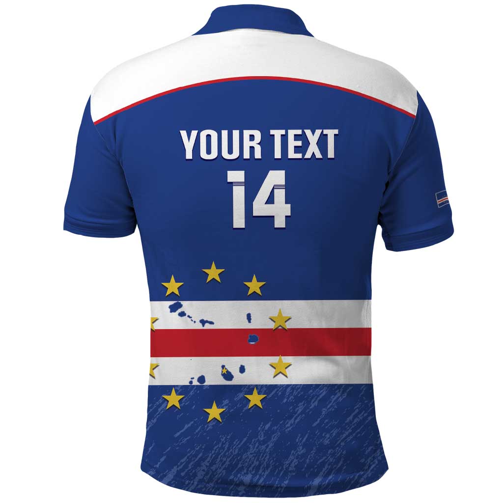 Cape Verde Football Custom Polo Shirt Come On Tubaroes Azuis Shark - African Pride