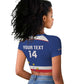 Cape Verde Football Custom Raglan Cropped T shirt Come On Tubaroes Azuis Shark - African Pride