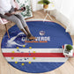 Cape Verde Football Round Carpet Come On Tubaroes Azuis Shark - African Pride