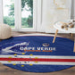 Cape Verde Football Round Carpet Come On Tubaroes Azuis Shark - African Pride