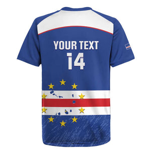 Cape Verde Football Custom Rugby Jersey Come On Tubaroes Azuis Shark - African Pride