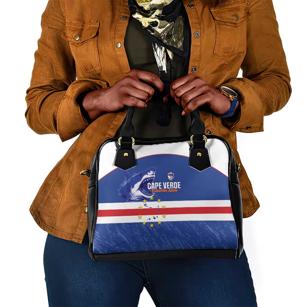 Cape Verde Football Shoulder Handbag Come On Tubaroes Azuis Shark - African Pride