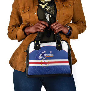 Cape Verde Football Shoulder Handbag Come On Tubaroes Azuis Shark - African Pride
