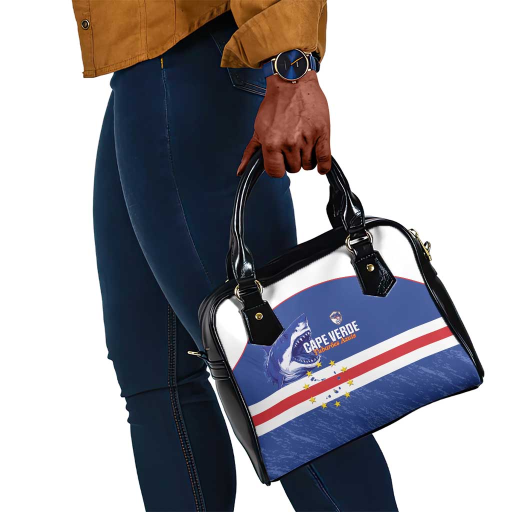Cape Verde Football Shoulder Handbag Come On Tubaroes Azuis Shark - African Pride
