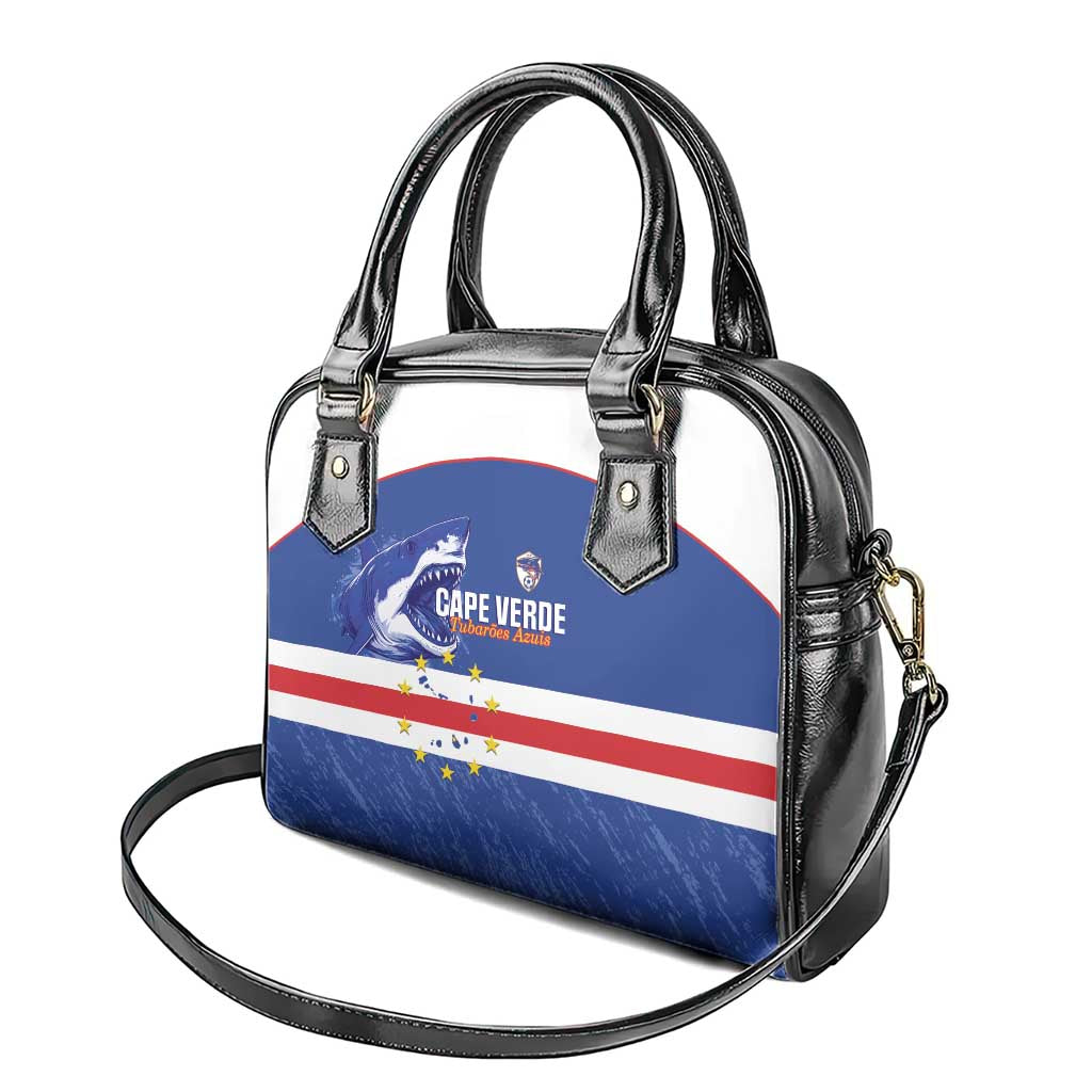 Cape Verde Football Shoulder Handbag Come On Tubaroes Azuis Shark - African Pride