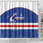 Cape Verde Football Shower Curtain Come On Tubaroes Azuis Shark - African Pride