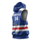 Cape Verde Football Custom Sleeveless Hoodie Come On Tubaroes Azuis Shark - African Pride