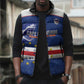Cape Verde Football Custom Sleeveless Puffer Jacket Come On Tubaroes Azuis Shark