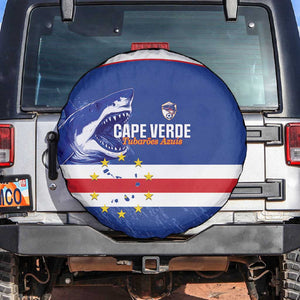 Cape Verde Football Spare Tire Cover Come On Tubaroes Azuis Shark - African Pride
