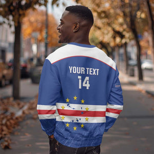 Cape Verde Football Custom Sweatshirt Come On Tubaroes Azuis Shark - African Pride