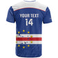 Cape Verde Football Custom T shirt Come On Tubaroes Azuis Shark - African Pride