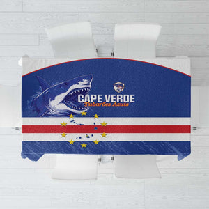 Cape Verde Football Tablecloth Come On Tubaroes Azuis Shark - African Pride