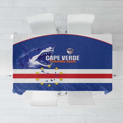 Cape Verde Football Tablecloth Come On Tubaroes Azuis Shark - African Pride