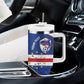 Cape Verde Football Custom Tumbler With Handle Come On Tubaroes Azuis Shark - African Pride