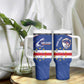 Cape Verde Football Custom Tumbler With Handle Come On Tubaroes Azuis Shark - African Pride