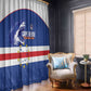 Cape Verde Football Window Curtain Come On Tubaroes Azuis Shark - African Pride
