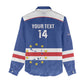Cape Verde Football Custom Women Casual Shirt Come On Tubaroes Azuis Shark - African Pride