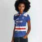 Cape Verde Football Custom Women Polo Shirt Come On Tubaroes Azuis Shark - African Pride