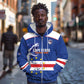 Cape Verde Football Custom Zip Hoodie Come On Tubaroes Azuis Shark - African Pride