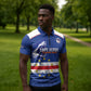 Cape Verde Football Custom Zipper Polo Shirt Come On Tubaroes Azuis Shark
