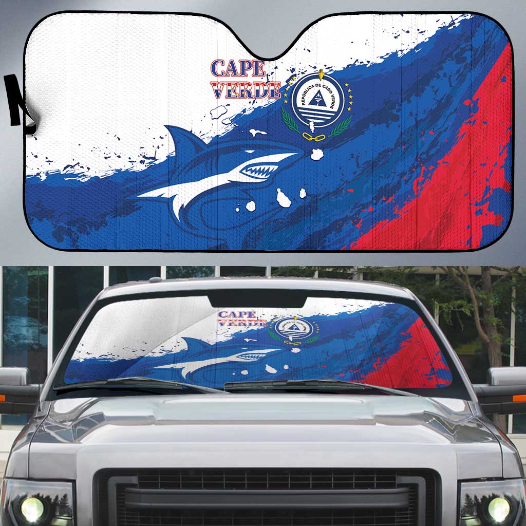Cape Verde Football Auto Sun Shade Tubaroes Azuis Glory World Cup