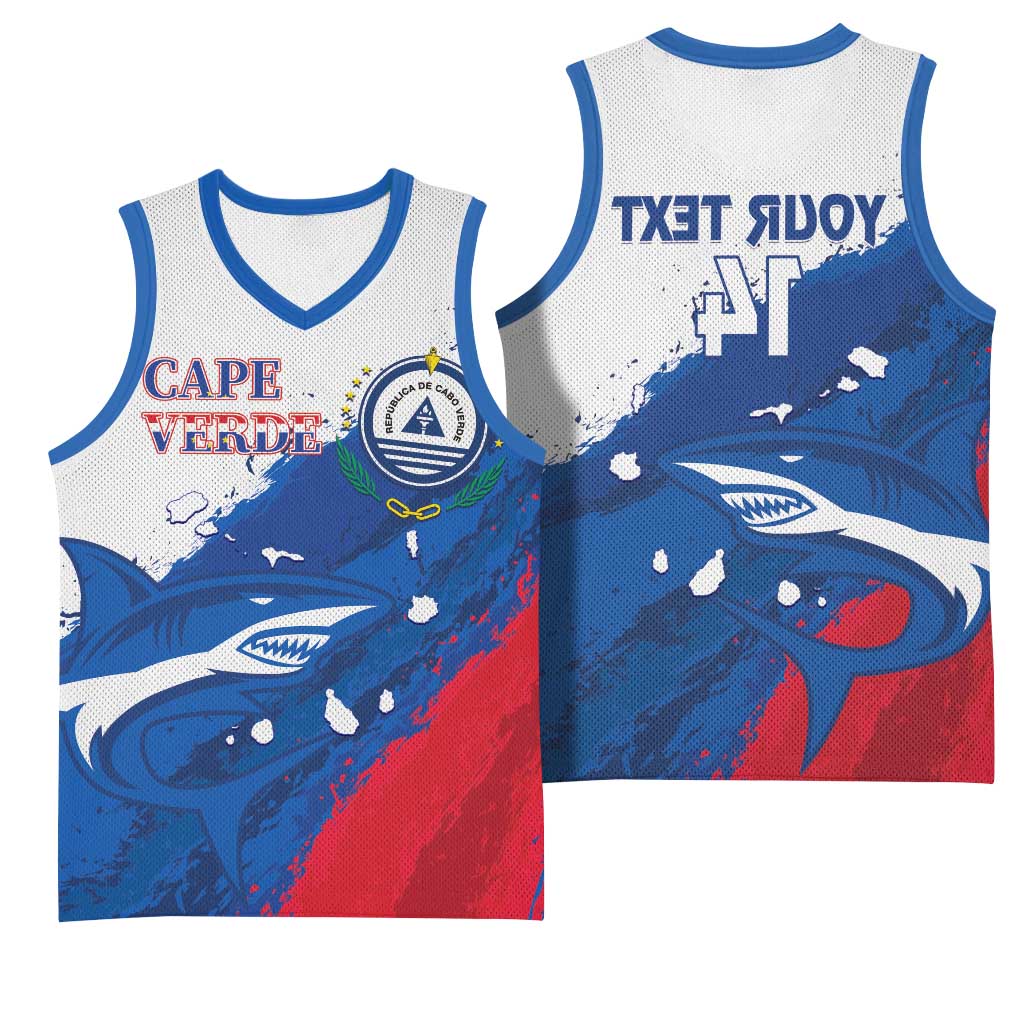 Cape Verde Football Custom Basketball Jersey Tubaroes Azuis Glory World Cup - African Pride