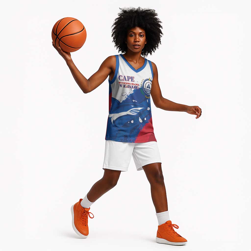 Cape Verde Football Custom Basketball Jersey Tubaroes Azuis Glory World Cup - African Pride