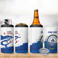 Cape Verde Football Custom 4 in 1 Can Cooler Tumbler Tubaroes Azuis Glory World Cup - African Pride