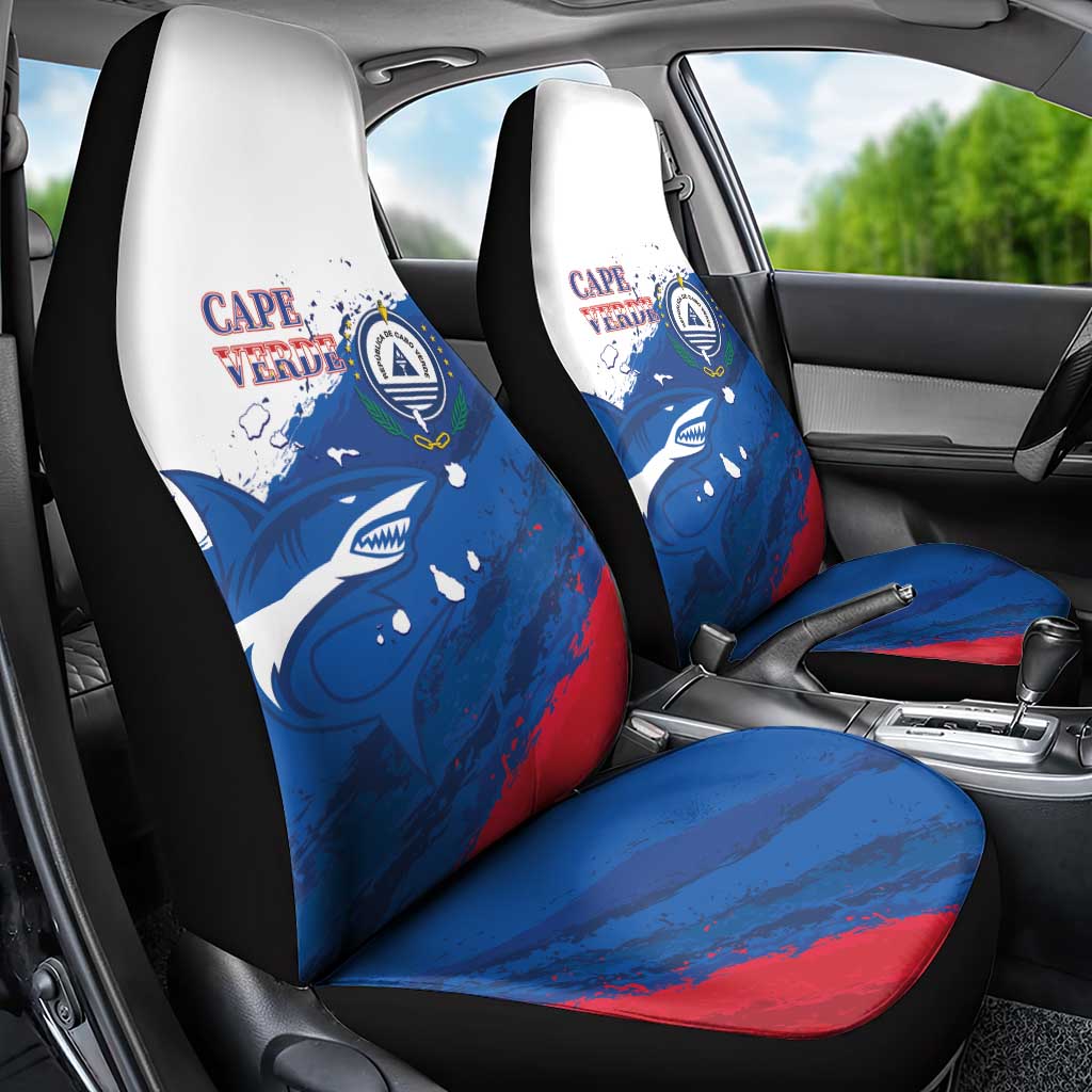 Cape Verde Football Car Seat Cover Tubaroes Azuis Glory World Cup - African Pride