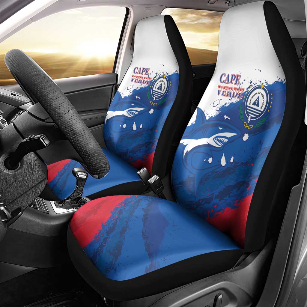 Cape Verde Football Car Seat Cover Tubaroes Azuis Glory World Cup - African Pride