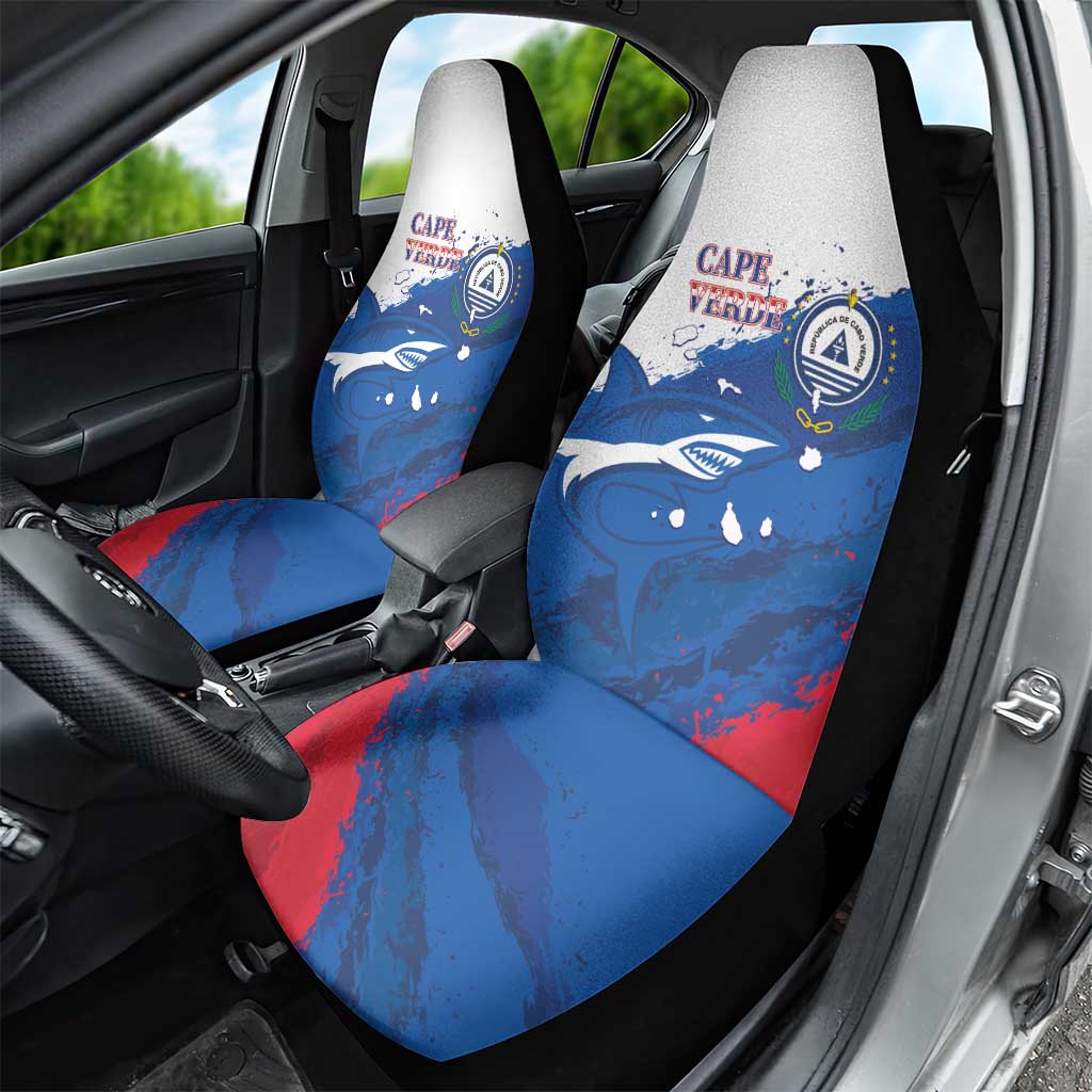 Cape Verde Football Car Seat Cover Tubaroes Azuis Glory World Cup - African Pride