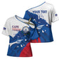 Cape Verde Football Custom Cross Shoulder Shirt Tubaroes Azuis Glory World Cup