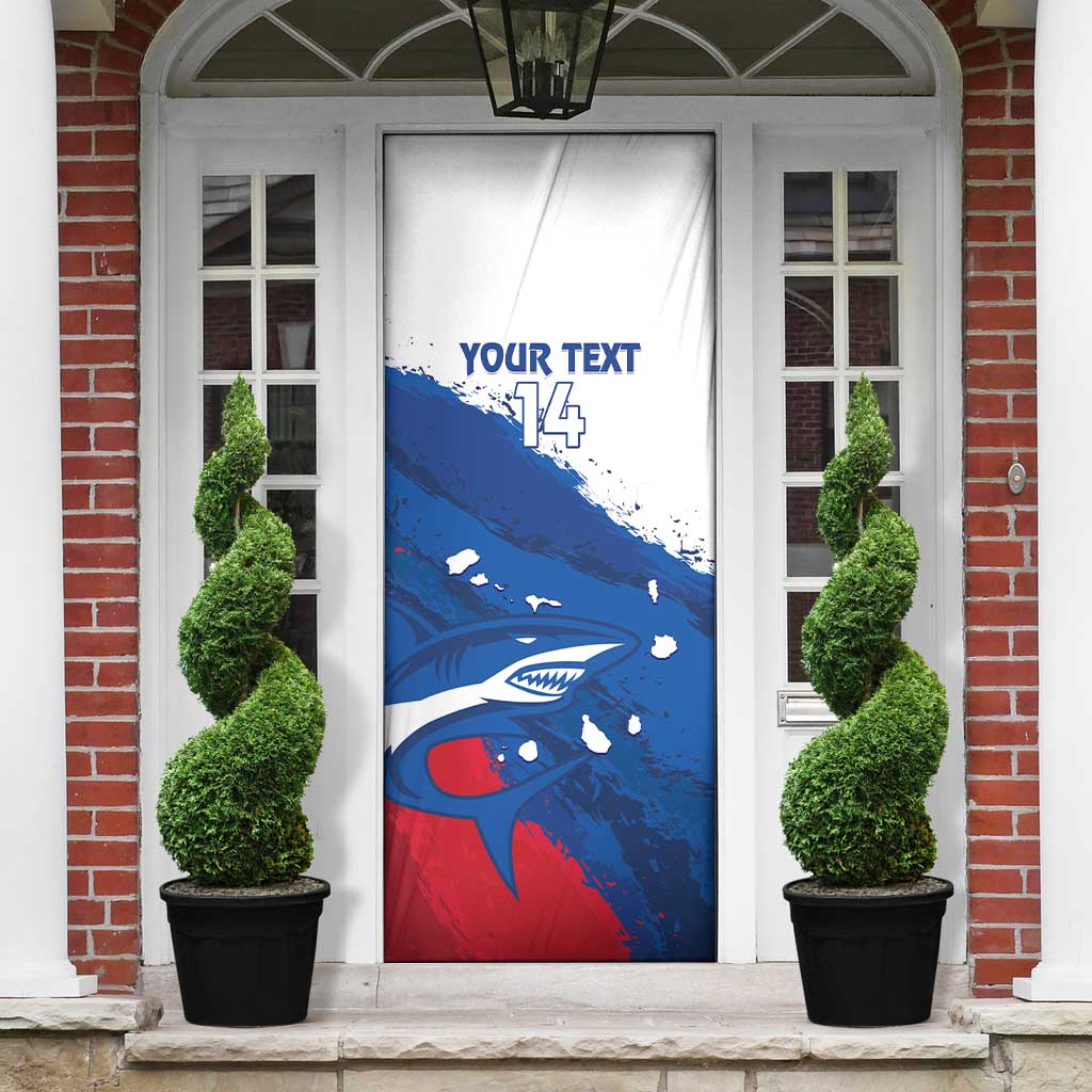Cape Verde Football Custom Door Cover Tubaroes Azuis Glory World Cup