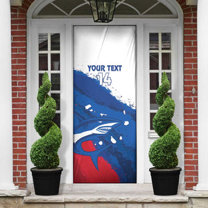 Cape Verde Football Custom Door Cover Tubaroes Azuis Glory World Cup
