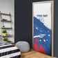 Cape Verde Football Custom Door Cover Tubaroes Azuis Glory World Cup