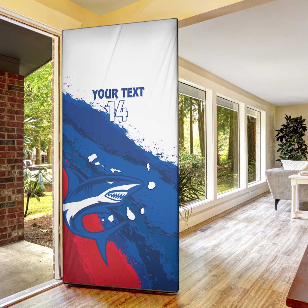 Cape Verde Football Custom Door Cover Tubaroes Azuis Glory World Cup