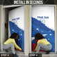 Cape Verde Football Custom Door Cover Tubaroes Azuis Glory World Cup