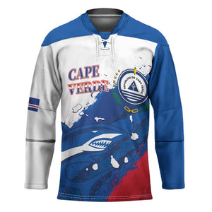 Cape Verde Football Custom Hockey Jersey Tubaroes Azuis Glory World Cup