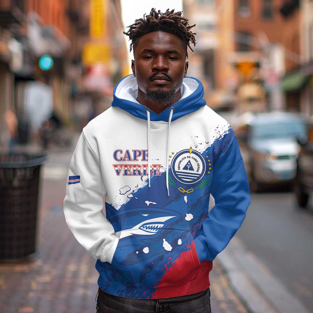 Cape Verde Football Custom Hoodie Tubaroes Azuis Glory World Cup - African Pride