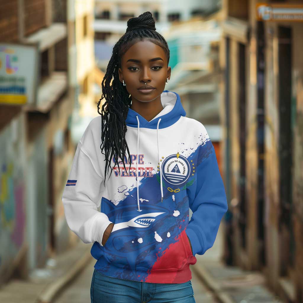 Cape Verde Football Custom Hoodie Tubaroes Azuis Glory World Cup - African Pride