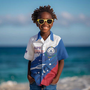 Cape Verde Football Custom Kid Hawaiian Shirt Tubaroes Azuis Glory World Cup - African Pride