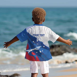 Cape Verde Football Custom Kid Hawaiian Shirt Tubaroes Azuis Glory World Cup - African Pride