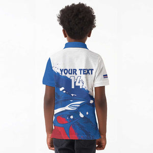 Cape Verde Football Custom Kid Polo Shirt Tubaroes Azuis Glory World Cup - African Pride