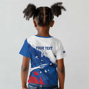 Cape Verde Football Custom Kid T shirt Tubaroes Azuis Glory World Cup - African Pride