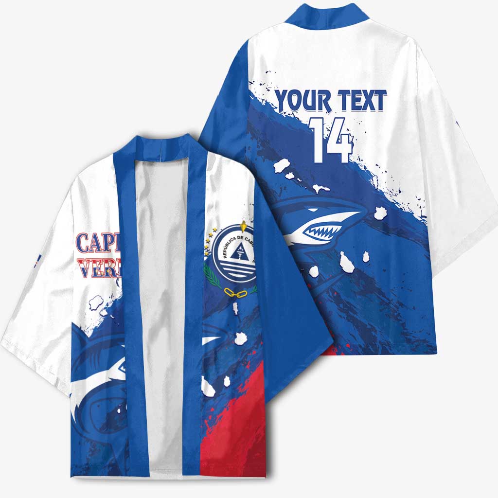 Cape Verde Football Custom Kimono Tubaroes Azuis Glory World Cup