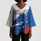 Cape Verde Football Custom Kimono Sleeve Blouse Tubaroes Azuis Glory World Cup