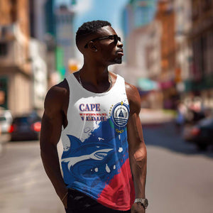 Cape Verde Football Custom Men Tank Top Tubaroes Azuis Glory World Cup - African Pride